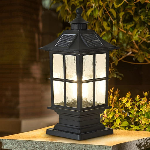 Intelligent Solar Motion Sensor Outdoor Light with High Brightness LED, Thickened Glass Lampshade, and Fast-Charging Solar Panels for Energy Efficiency-ErisView-1