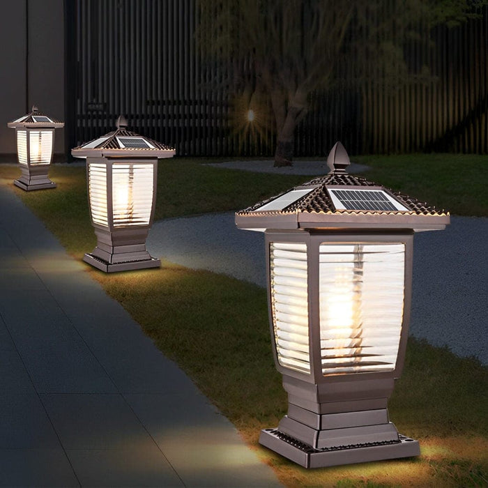 Intelligent Solar Post Cap Lights with Auto On/Off, Waterproof Design for Garden, Courtyard, Terrace, High-Quality, All-Weather Charging-ErisView-3