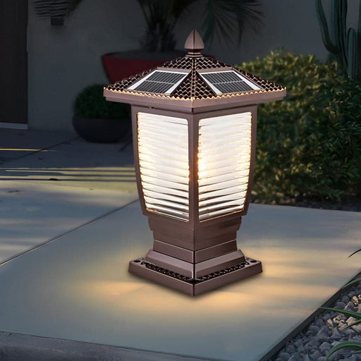 Intelligent Solar Post Cap Lights with Auto On/Off, Waterproof Design for Garden, Courtyard, Terrace, High-Quality, All-Weather Charging-ErisView-1