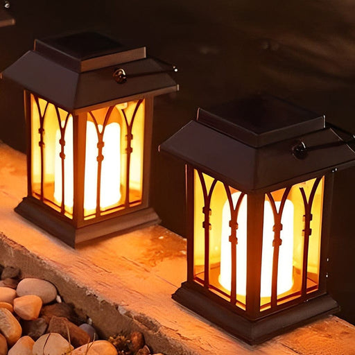 Intelligent Solar-Powered Outdoor Lanterns with Auto Light Control, Waterproof Design, and Portable Handle for Garden and Patio-ErisView-1