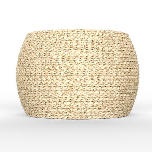 Japanese-style Round Straw Woven Pouf-ErisView 