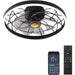 LED Ceiling Fan and Light, Modern Ceiling Fan, Black Ceiling Fan with Lights APP Remote Control, Bedroom Ceiling Fans, Living Room Ceiling Fan with Light-1-ErisView