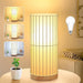 LED Gold Cylinder Table Lamp Desk Lamp Nightstand Lamp Bedside Lamp with Cage Wooden Base for Living Room Bedroom Office Kid Room Hotel Reading-ErisView