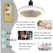 Light Socket Fan with Remote, Mini Ceiling Fan with Lights, Enclosed Ceiling Fan Light for Kids Room Garage-5-ErisView