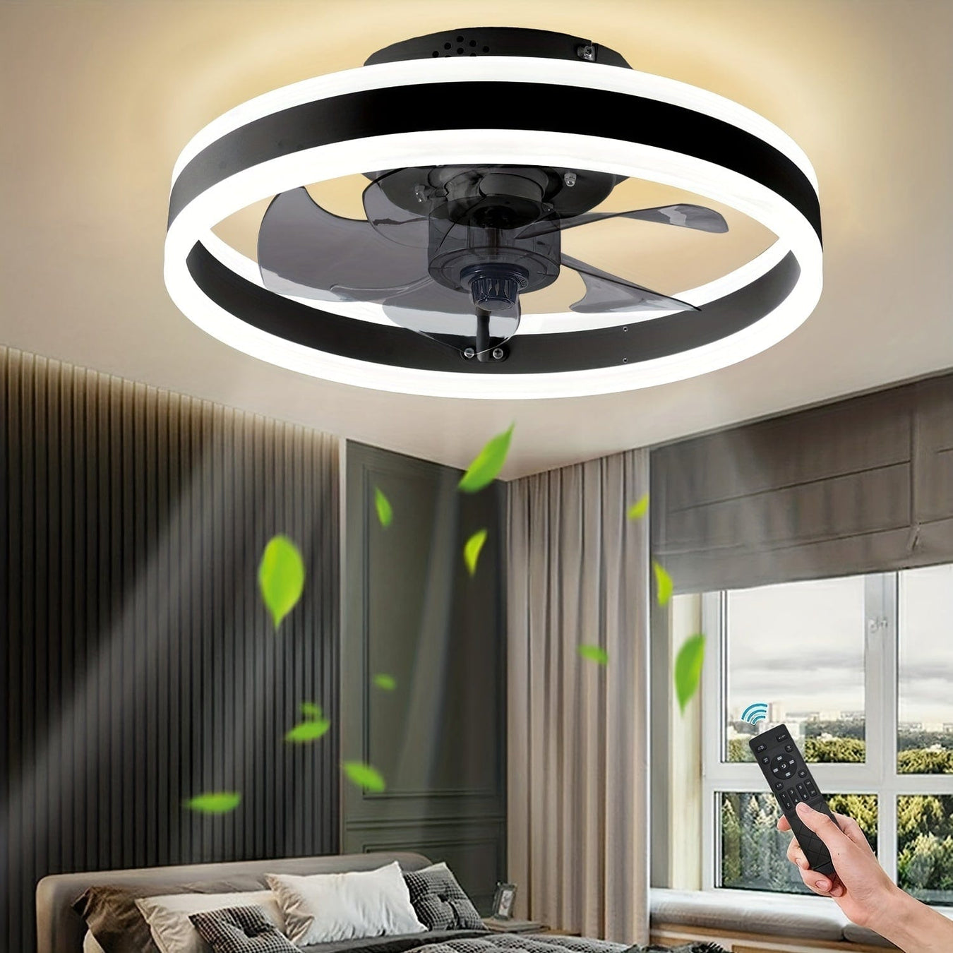 Bladeless Ceiling Fan with Light