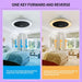 Low Profile Ceiling Fan and Light, Bluetooth Ceiling Fan, Flush Mount Black Modern Ceiling Fan with Remote for Kids Room Bedroom-5-ErisView