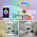 Low Profile Ceiling Fan with Light, Smart Bladeless Ceiling Fan with Alexa Google Assistant APP Control, RGB Ambient Light Bedroom Ceiling Fans-3-ErisView