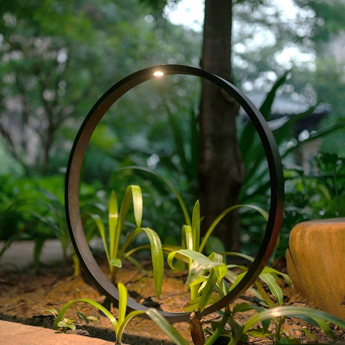 Minimal Ring-Shaped Aluminum LED Pathway Light, Durable, Energy-Saving, High Brightness Outdoor Garden Lamp for Enhanced Landscape Decor-ErisView-8