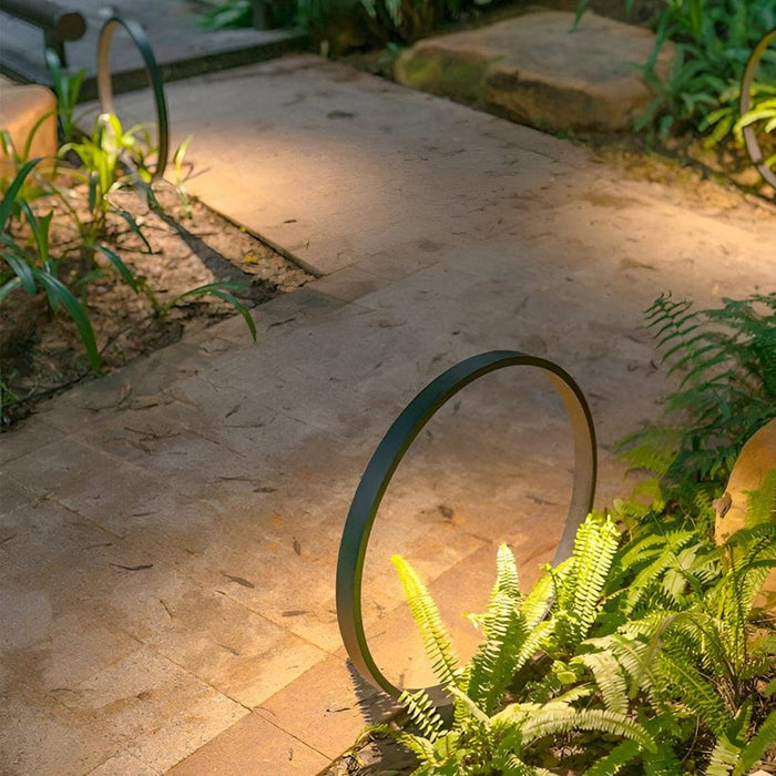 Minimal Ring-Shaped Aluminum LED Pathway Light, Durable, Energy-Saving, High Brightness Outdoor Garden Lamp for Enhanced Landscape Decor-ErisView-4