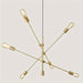 Modern 6-Light Dimmable Sputnik Linear Chandelier-ErisView