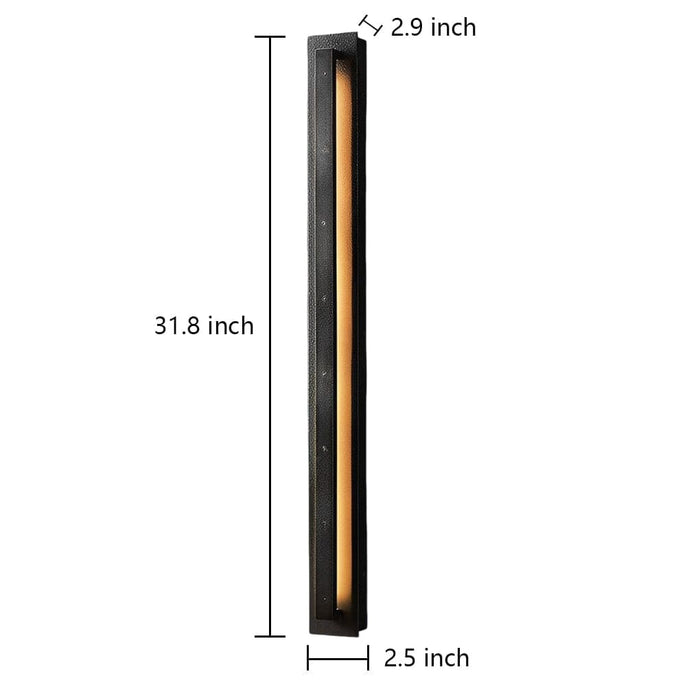 Modern Aesthetic Outdoor Wall Lamp, Aluminum, Frosted Finish, Retro Style, High CRI LED, Bright & Warm Light, IP65 Waterproof, Long-lasting-ErisView-7