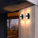 Modern Black Die-Cast Aluminum Outdoor Wall Lamp with Dual Adjustable Square Spotlights for Stylish and Versatile Illumination-ErisView-1