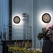 Modern Black Outdoor Wall Lights with Unique Circular Design and LED Lighting, Waterproof and Versatile for Home and Garden-ErisView-12