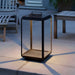 Modern Black Stainless Steel Lanterns with Clear Glass Shades and Built-In LED for Elegant Outdoor Lighting, Portable with Sturdy Handle-ErisView-1