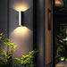 Modern Chic Outdoor Wall Lamp with Up and Down Lighting, IP65 Waterproof Aluminum Structure, Ideal for Walkways, Porches, Patios, and Poolside Gardens-ErisView-2