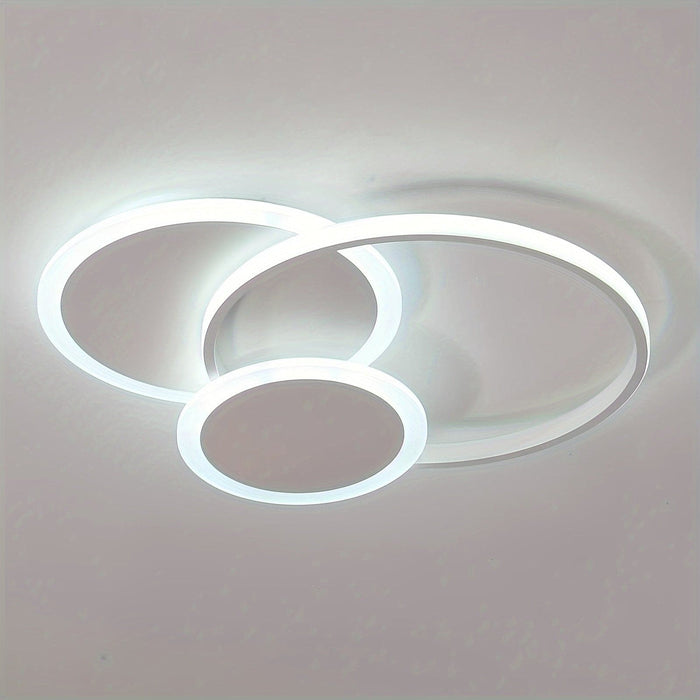 Modern Circle LED Flush Mount Ceiling Light, Dimmable Chandelier Ceiling Lighting for Living Dining Room Bedroom Kitchen-ErisView