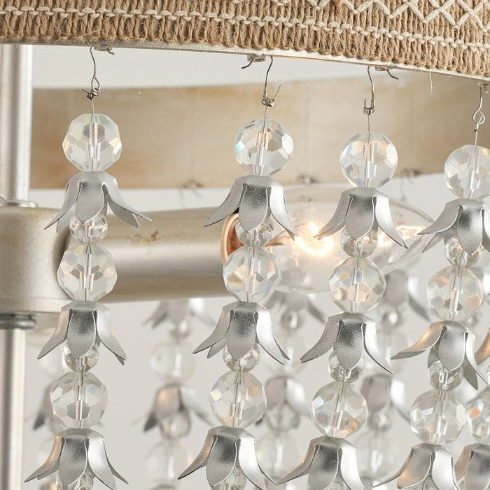 Modern Crystal Chandelier, Adjustable Hanging Gold Crystal Chandelier for Dining Room Kitchen Entryway-ErisView