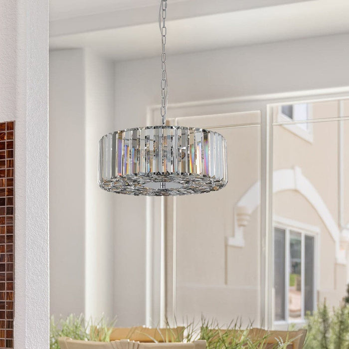 Modern Crystal Chandelier Pendant Light for Living Room, Luxury Round Cristal Lamp Pendant Light Home Decor Light Fixture-ErisView