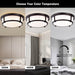 Modern Dimmable LED Ceiling Light, Round Flush Mount Ceiling Light with Circle Acrylic Lamp Shade for Living Room Bedroom Dining Room Office Hallway Closet Balcony-ErisView