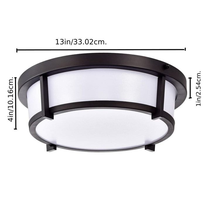 Modern Dimmable LED Ceiling Light, Round Flush Mount Ceiling Light with Circle Acrylic Lamp Shade for Living Room Bedroom Dining Room Office Hallway Closet Balcony-ErisView