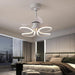 Modern Flower Ceiling Fan Light with Remote, Unique Mini Chandelier Ceiling Fan, Small Dimmable Fandelier Ceiling Fan Light with Reversible Blades-7-ErisView