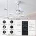 Modern Flower Ceiling Fan Light with Remote, Unique Mini Chandelier Ceiling Fan, Small Dimmable Fandelier Ceiling Fan Light with Reversible Blades-8-ErisView