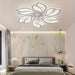 Modern Flower-Shaped Ceiling Fan with LED Light Remote Control, Smart Ceiling Fan for Living Room Bedroom Dining Room Kitchen-ErisView