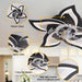 Modern Flower-Shaped Ceiling Fan with LED Light and Remote Control, Smart Dimmable Ceiling Fan for Living Room Bedroom Kitchen-ErisView