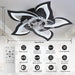 Modern Flower-Shaped Ceiling Fan with LED Light and Remote Control, Smart Dimmable Ceiling Fan for Living Room Bedroom Kitchen-ErisView