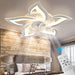 Modern Flower-Shaped Ceiling Fan with LED Light and Remote Control, Smart Dimmable Ceiling Fan for Living Room Bedroom Kitchen-ErisView