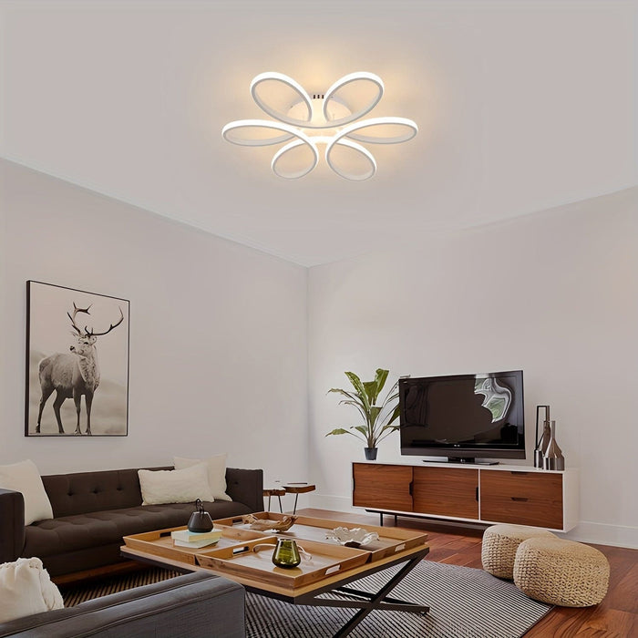 Modern Flower-Shaped LED Flush Mount Ceiling Light for Dining Room Living Room Bedroom-ErisView