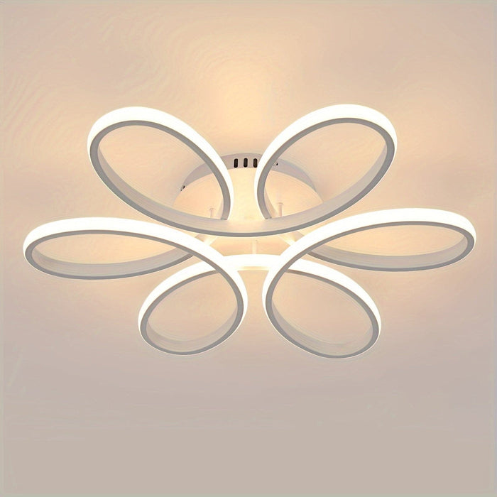 Modern Flower-Shaped LED Flush Mount Ceiling Light for Dining Room Living Room Bedroom-ErisView