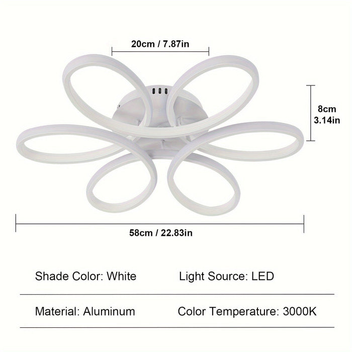 Modern Flower-Shaped LED Flush Mount Ceiling Light for Dining Room Living Room Bedroom-ErisView