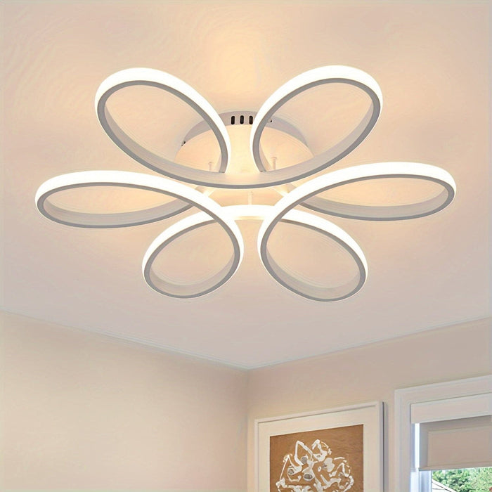 Modern Flower-Shaped LED Flush Mount Ceiling Light for Dining Room Living Room Bedroom-ErisView