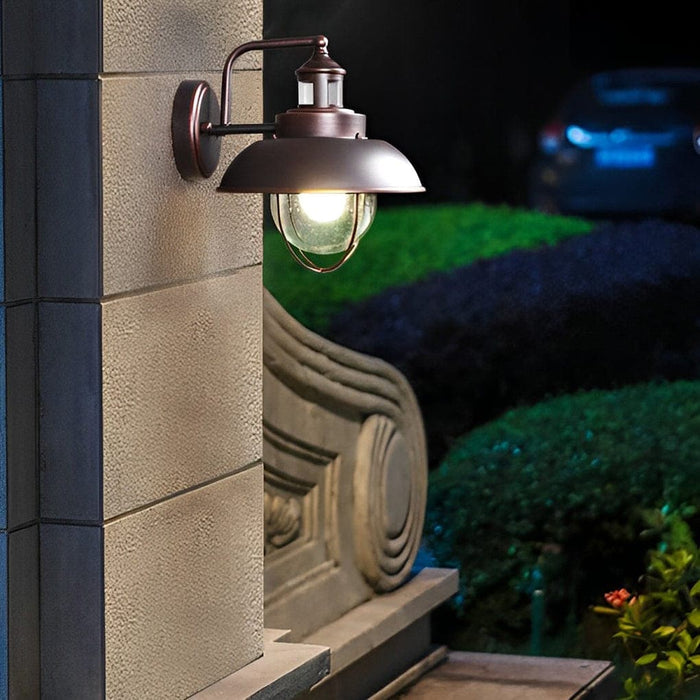 Modern Industrial Outdoor Porch Light with Bubble Glass Shade, Weatherproof LED Wall Sconce for Front Door, Backyard, Garage, and More-ErisView-12