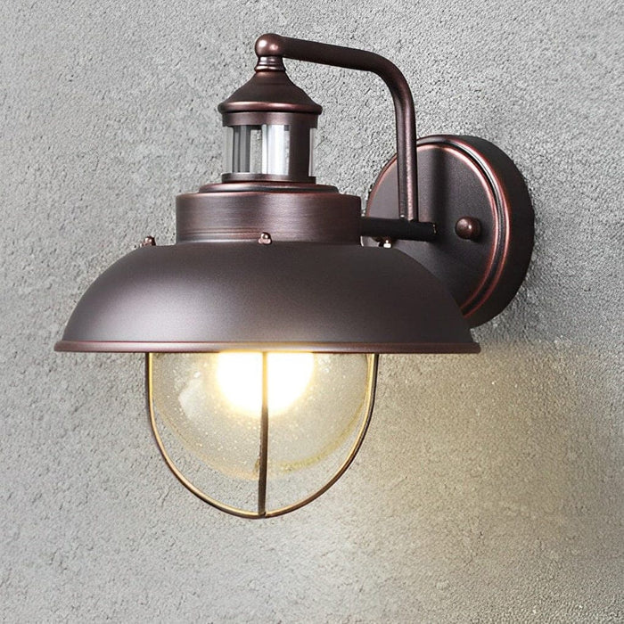 Modern Industrial Outdoor Porch Light with Bubble Glass Shade, Weatherproof LED Wall Sconce for Front Door, Backyard, Garage, and More-ErisView-6