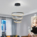 Modern LED Chandelier, 3-Ring Dimmable LED Tiered Chandelier for Kitchen Island Dining Living Room Bedroom Foyer-ErisView