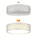 Modern LED Flush Mount Light, White Round Ceiling Light Fixture with Cage ErisView