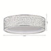 Modern LED Flush Mount Light, White Round Ceiling Light Fixture with Cage ErisView