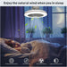 Modern Low Ceiling Fan and Light, Bladeless Remote Control Ceiling Fans, Enclosed Fandelier Flush Mount with Light for Bedroom Kitchen-7-ErisView