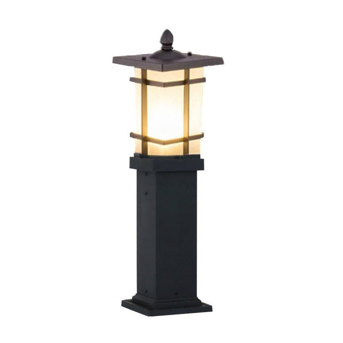 Modern Minimalist Aluminum and Glass Post Lamp for Yard, Patio, Garden, Outdoor Lantern for Driveway, Doorway, and Entrance Lighting-ErisView-8