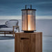 Modern Minimalist Outdoor Lantern with Ribbed Glass Frame and Stainless Steel Handle, Portable Garden and Patio Lighting Solution-ErisView-9