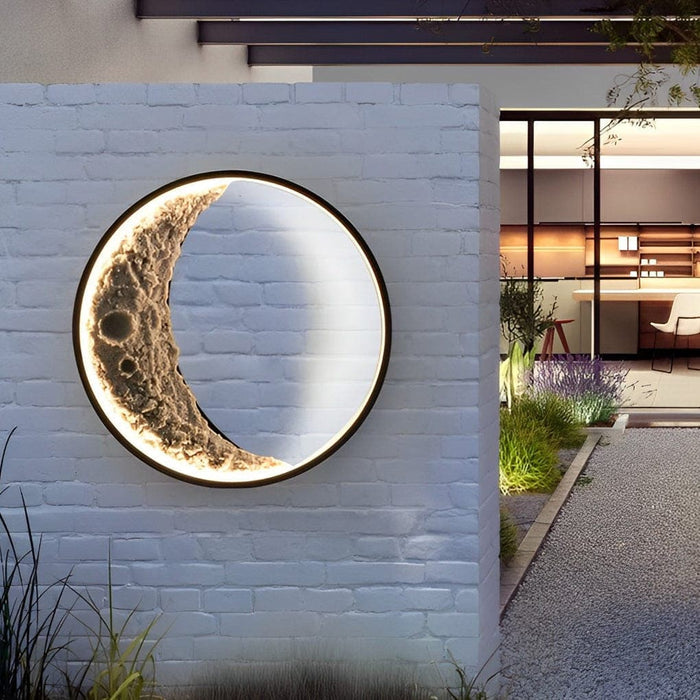 Modern Moon-Shaped Outdoor Wall Lamp, Energy Efficient LED, Waterproof Die-Cast Aluminum for Garden, Courtyard, Balcony, and Gate-ErisView-13