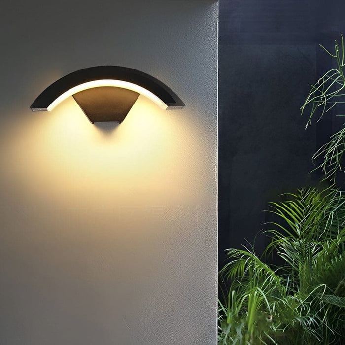 Modern Motion Sensor Outdoor Wall Light with Stylish Moon Curved Design, Durable Aluminum Build, Ideal for Patio, Garden, Balcony, and Indoor Use-ErisView-11