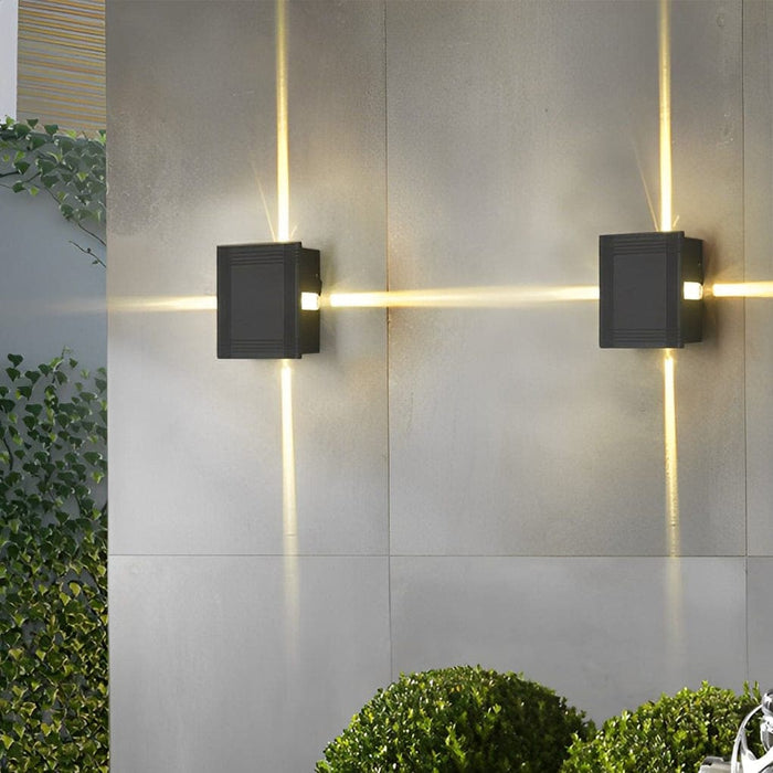 Modern Outdoor Wall Light, Round & Square Shapes, Bright & Comfortable Lighting for Relaxing Atmosphere, Unique Decorative Effects-ErisView-2