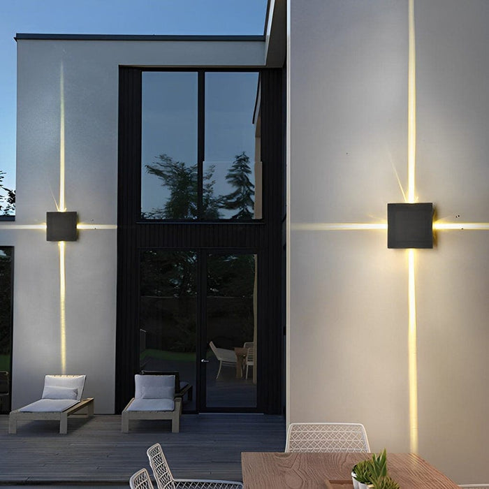 Modern Outdoor Wall Light, Round & Square Shapes, Bright & Comfortable Lighting for Relaxing Atmosphere, Unique Decorative Effects-ErisView-5