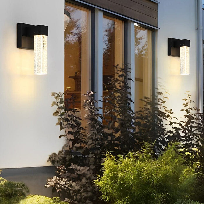 Modern Outdoor Wall Light with Unique Bubble Crystal Shade, Waterproof and Rustproof, Ideal for Garden, Patio, Balcony, and Yard Lighting-ErisView-2