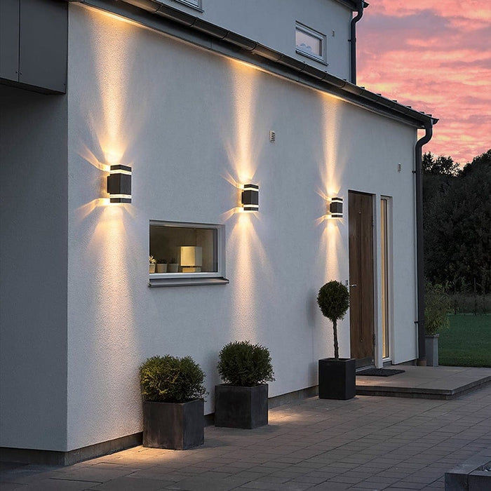 Modern Outdoor Wall Light with Unique Up and Down Lighting, Waterproof Aluminum Design, Perfect for Porch, Patio, Front Door, and Balcony-ErisView-5