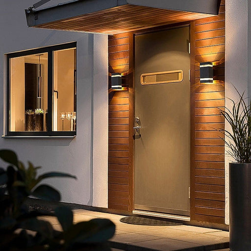 Modern Outdoor Wall Light with Unique Up and Down Lighting, Waterproof Aluminum Design, Perfect for Porch, Patio, Front Door, and Balcony-ErisView-1