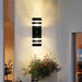 Modern Outdoor Wall Sconce, Dusk to Dawn Exterior Light Fixture with Sensor, Wall Mount Light Courtyard Lamp with Glass Shade-ErisView